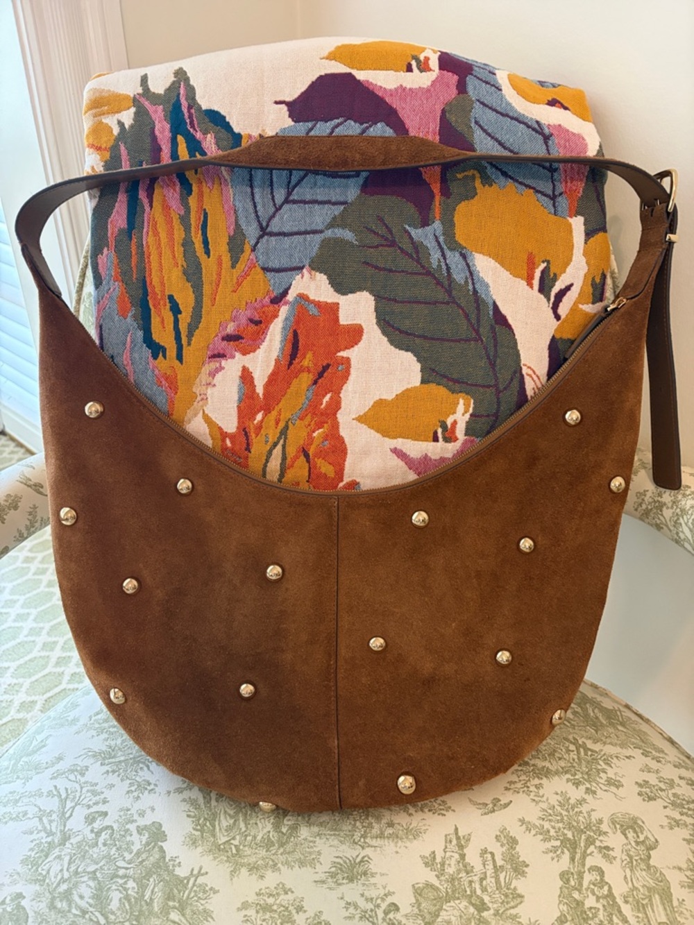 Madewell Woman’s The Essential Curve Shoulder Bag Acorn Studded Crossbody